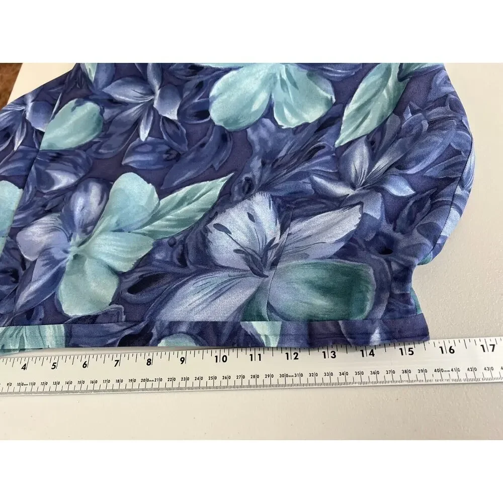 Vtg Talbots Pure Silk Wrap Maxi Skirt Womens Size 10 Petite Floral Vacation - Picture 8 of 12